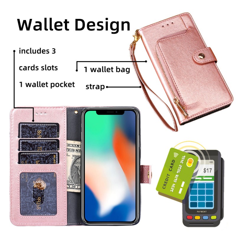 Suitable for Apple Phone Case Flip Multi-function Card Slot